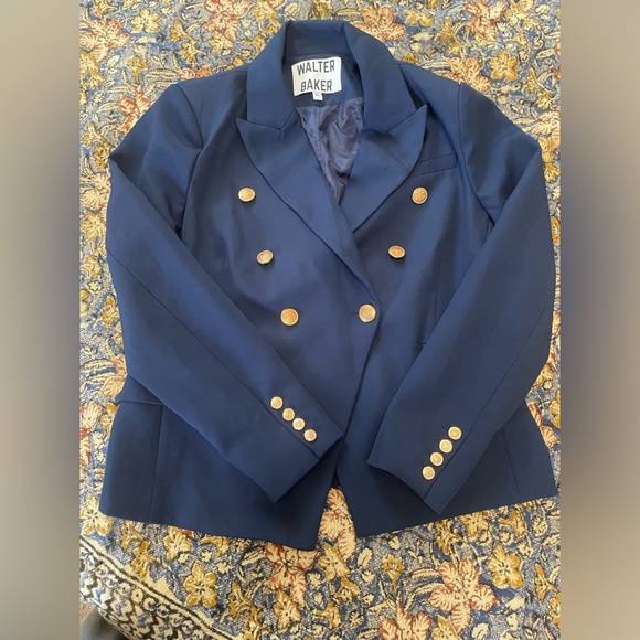 Walter Baker Navy Blue Blazer with Gold Buttons. Size XL. Worn Once. Like New. - Picture 3 of 10